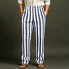 Men's Sporty Casual Striped Elastic Waist Straight Leg Pants