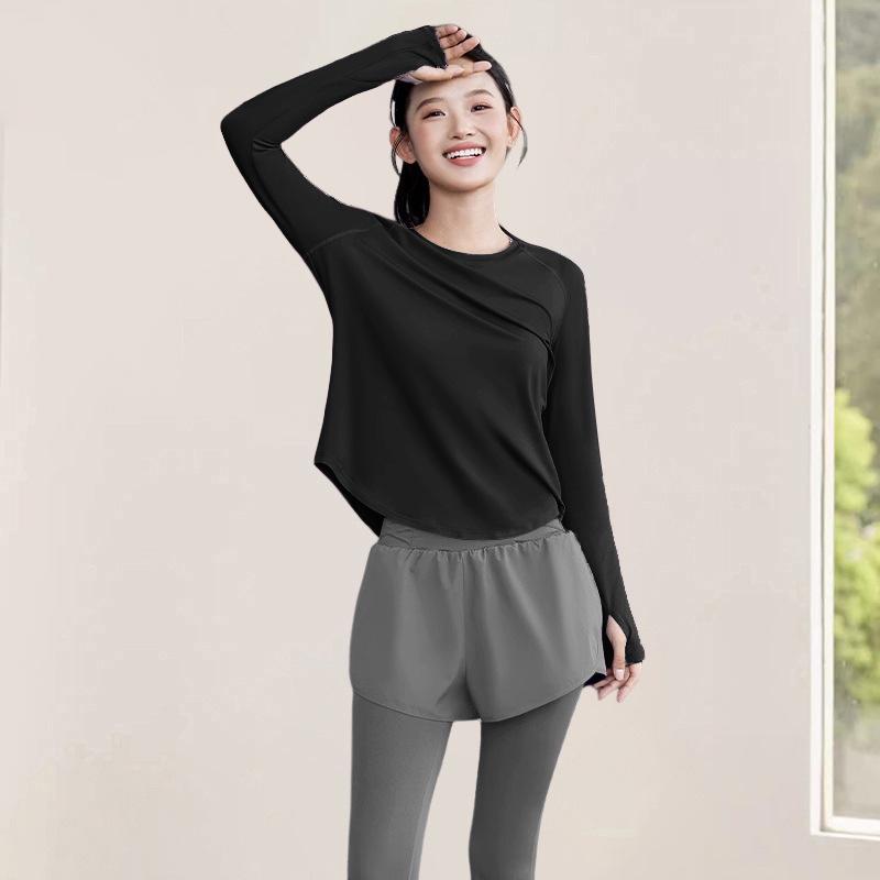 Women's Quick Dry Long Sleeve T-shirt: Slimming, Comfortable, Ideal for Running, Tennis, Badminton, and Casual Sports