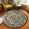 Kitchen Crystal Witch Round Area Rugs Indoor Circle Rug Halloween Entryway Doormat Floor Carpet for Bedroom Living Room Mat