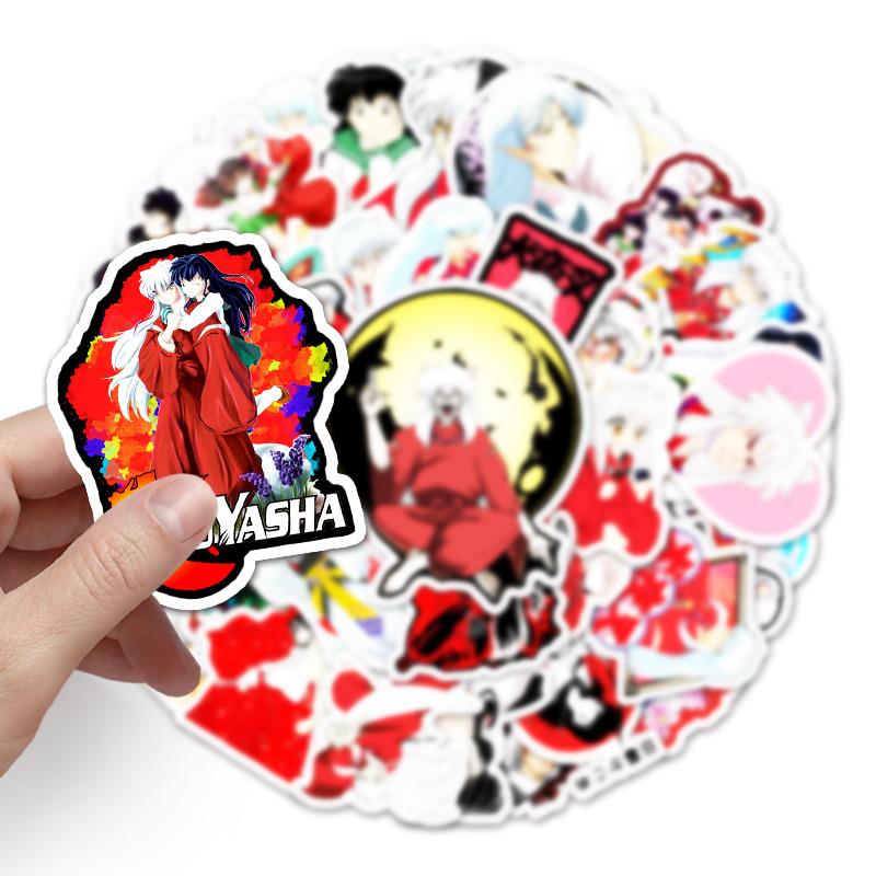 50 Cartoon Cartoon Inuyasha Doodle Laptop Suitcase Car Scooter Decoration Stickers