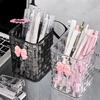 M-1Pc Desktop Pen Holder And Storage Box, Featuring A Bow Decoration And Storage Basket, Suitable For Storing Office Supplies