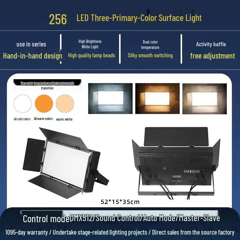 Tri-Color LED Flat Panel Light for Conference Rooms and Live Streaming Flat Panel Conference Light
