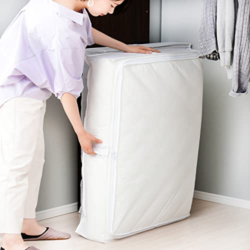 YAMAZEN Futon Storage Bag Fits Futons and Futon Mattresses Closet-Friendly with Core Retains Shape Even When Standing Upright Handle White YTC 5990₽