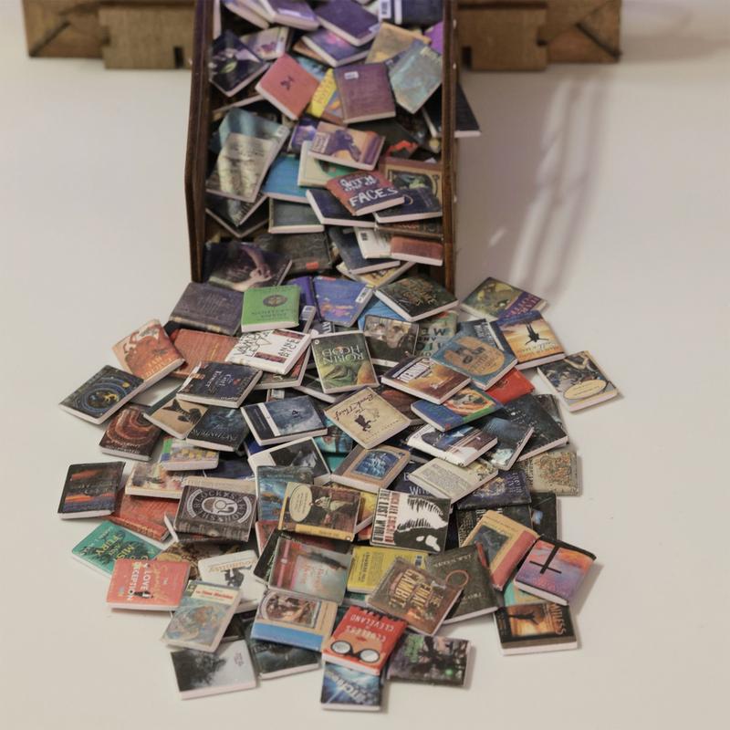 200pcs Mini Books Model Miniatures Doll House Books Decor Accessories Miniatures Books Ornaments Portable Kids Tiny House Books