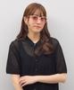 CUT Sunglasses Colored Rubber Nose UV Unisex [Zoff] SUNCUTGlasses/UV100% Boston-style Lenses, Leather-like Finish, Temples, Pads, Anti-Slip,