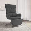 Day and Night - Day and Night Relaxation Armchair with Footrest In Dark Gray Fabric