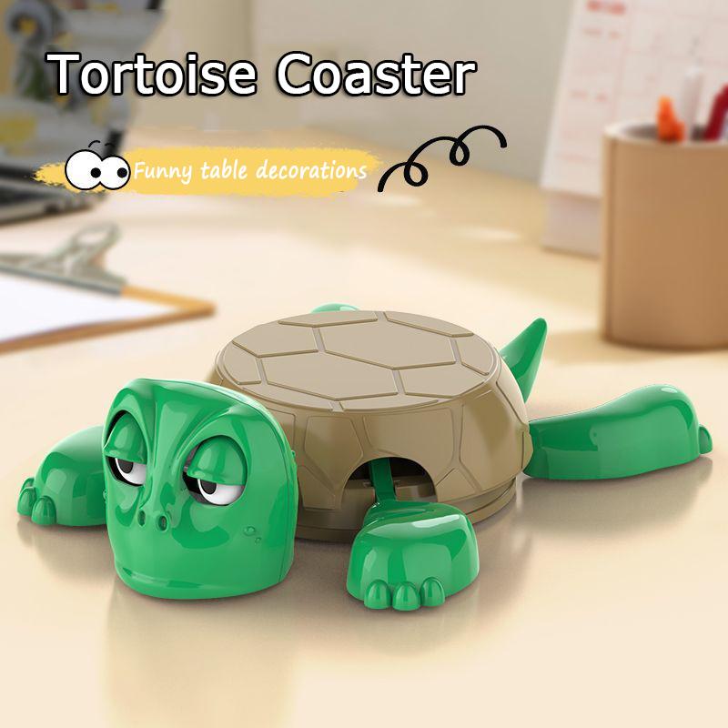 New Creative Funny Frightened Stared Turtle Coaster Drink Coasters Table Ornaments Kettle Mat Tea Coaster Desktop Decoration