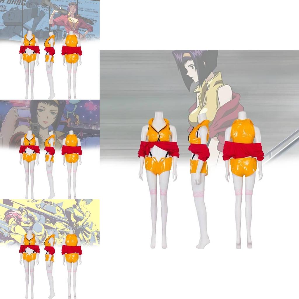 Costume de Faye Valentine Cowboy Bebop en polyester pour des expériences de cosplay détaillées