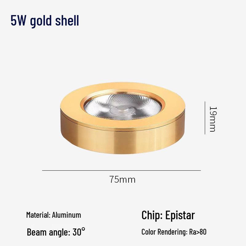 Three Pines Ultra-Thin LED Surface-Mounted Mini Spotlight for Ceiling, Wine Cabinet, and Wardrobe