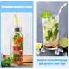 KEIFIN 18 Pcs 8mm 10mm Silicone Straw Tips with Bottom Sleeve Reble Food Grade Rubber Straw Tips for Metal Glass Straws Replaceable Flex Toppers