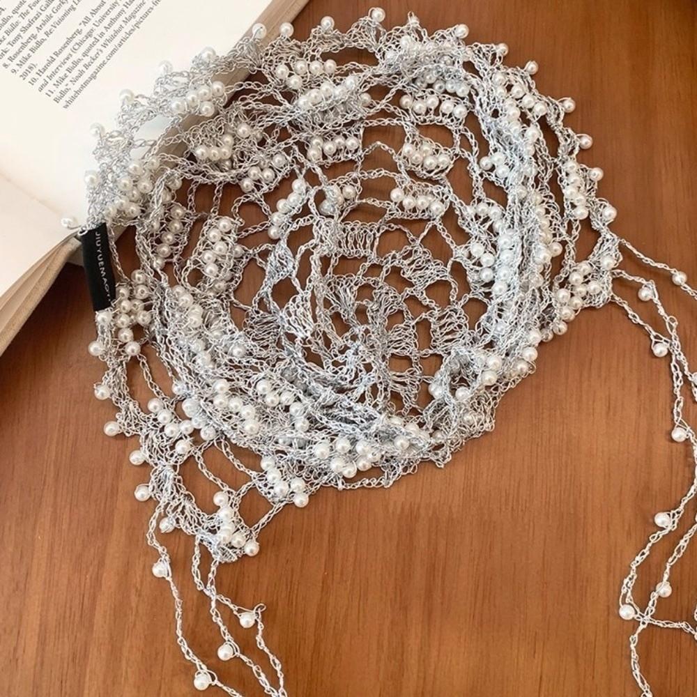 Shining Crystal Chain Beaded Hats Handmade Mesh Hair Accessories Women Summer Autumn