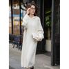Mokana Women's Christmas Style Long-Sleeve Midi Dress
