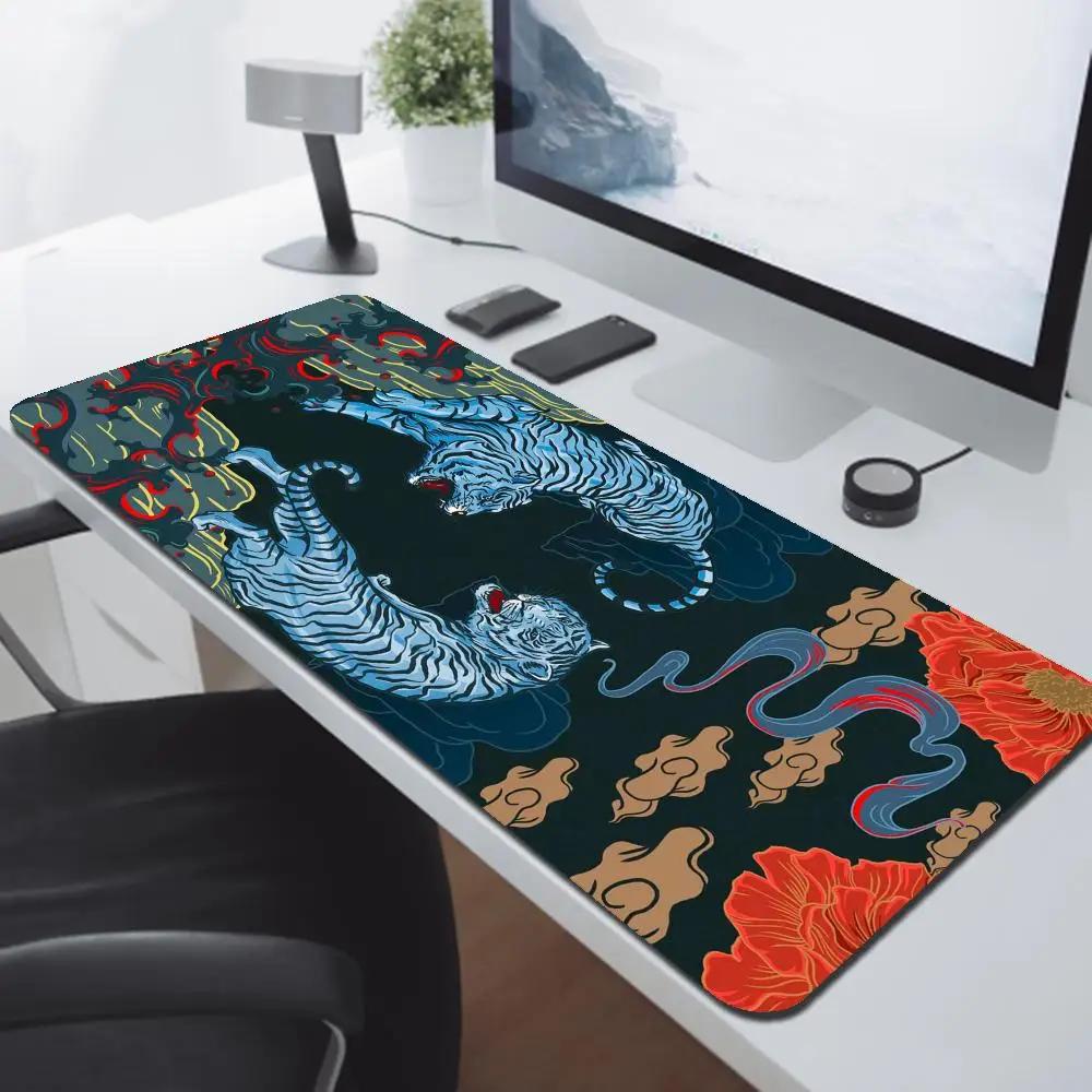 Tiger Mousepad Nonslip HD Print Large Size xmm Desk Mat Keyboard Pad Rubber Carpet Computer Rug Gamer Mousepads For PC