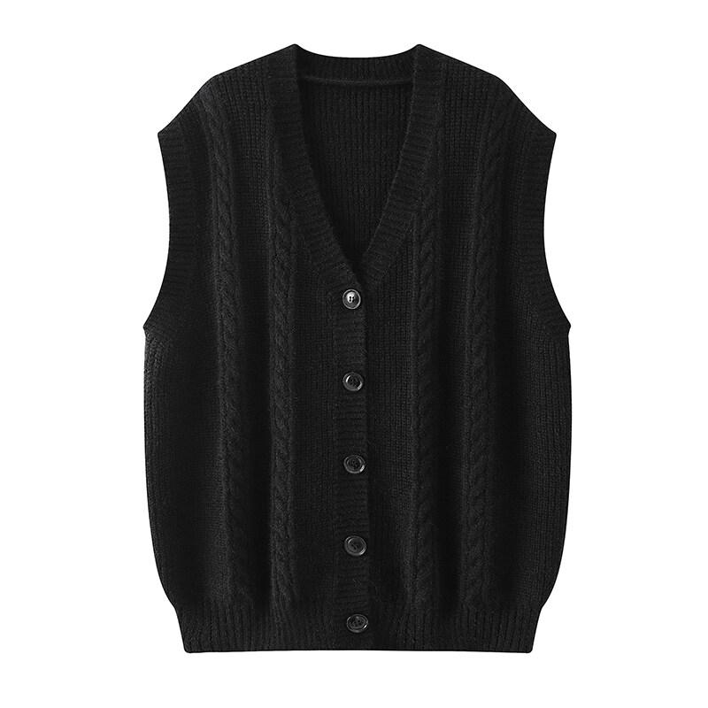 2025 Autumn Men Knitted Vest V-Neck Sleeveless Cardigan Sweater Business Casual Waistcoat Male Jumpers Stretch Sweater Vests