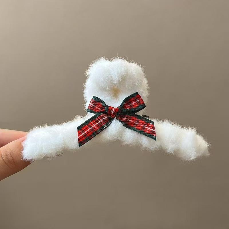 

Autumn Winter Fur Grab Clip Large Shark High Hair Volume High-end Plush Women s Back Of Head Accessories Coiled