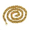 Unisex Edelstahl Byzantinische Kette Halskette - Trendy, Hochwertig, Farbecht, Vielseitiges Sommeraccessoire (YS164)