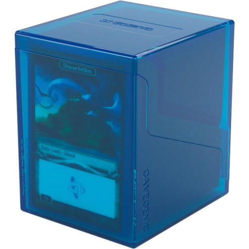 GameGenic Deck Box: Bastion XL Blue (100ct) ? Durable and Sturdy TCG, OCG Card Storage ? Compatible with Pokemon Yugioh Commander and MTG Magic: The G