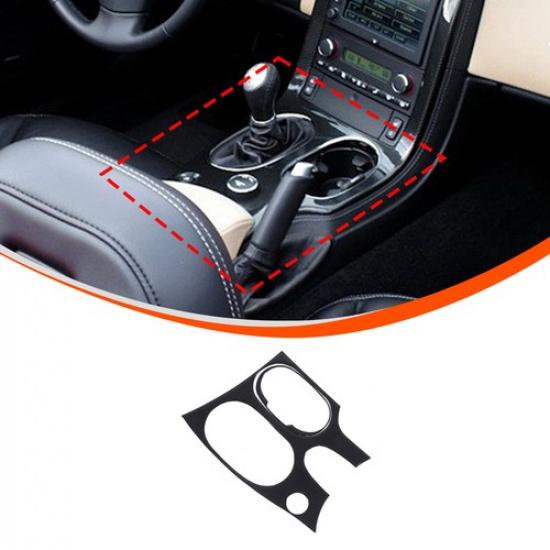 Glossy Piano Black Center Console Gear Shift Trim Sticker For Corvette C6 05-13