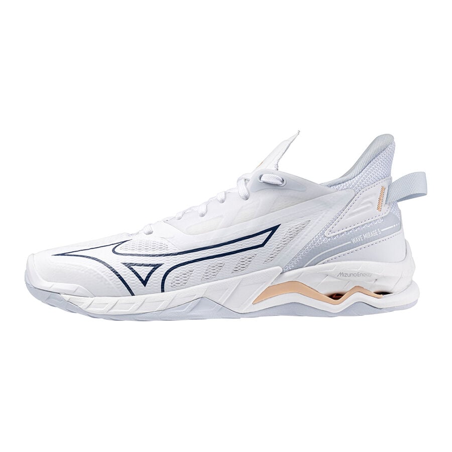 Sports Shoes Mizuno White / Navy Peony / Peach Parfait Wave Mirage 5
