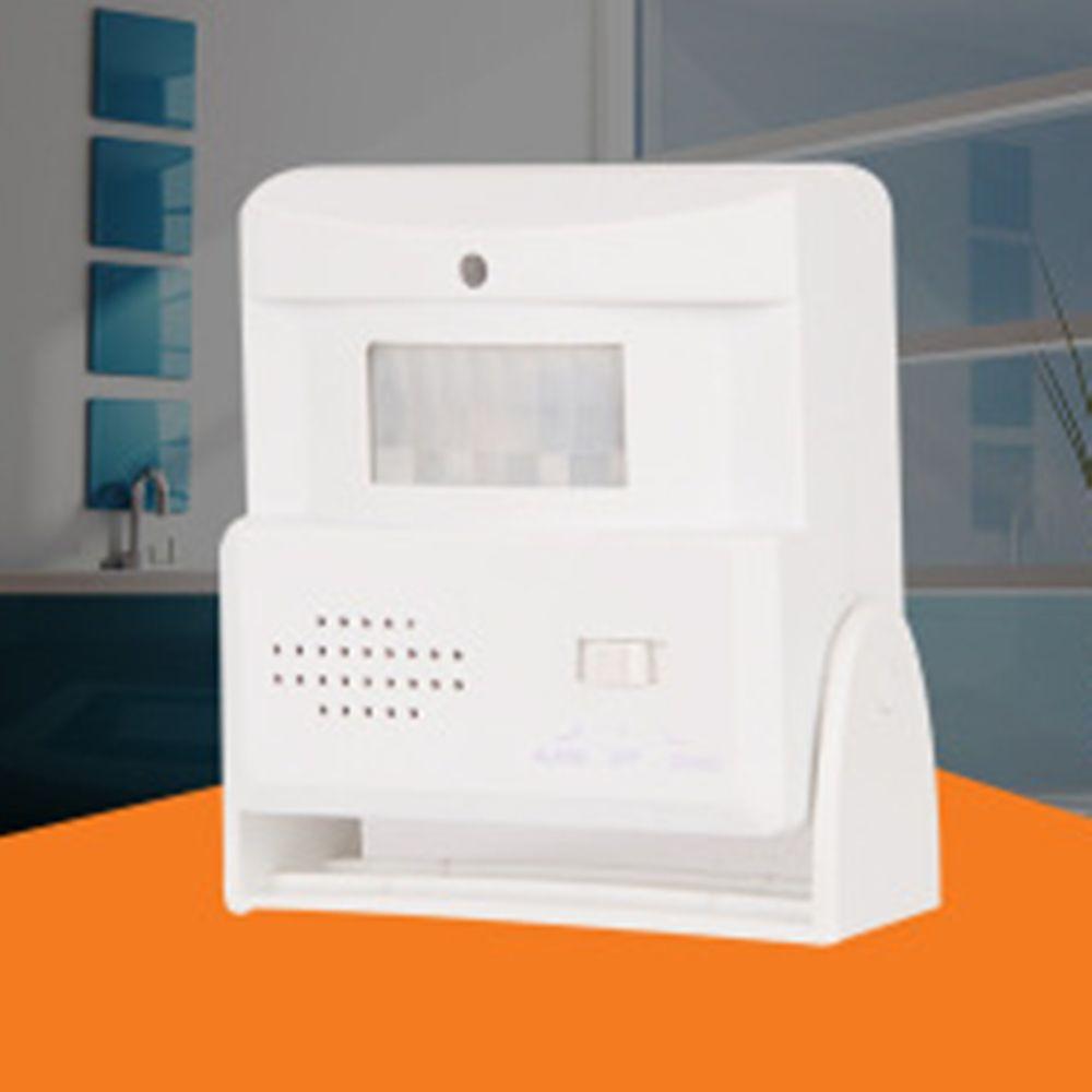 Звук Громкий Входная Дверь Датчик Движения PIR Беспроводная Сигнализация Безопасность Гость Приветственный Звонок Дверной Звонок белый