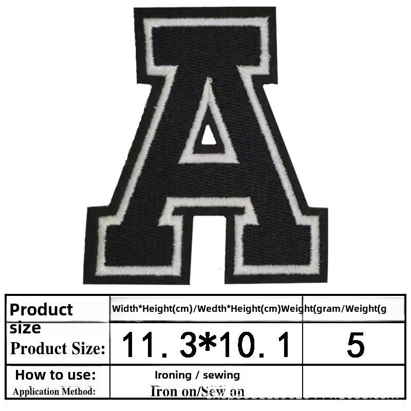 Embroidered Alphabet & Number Jersey Patch Armband Badge