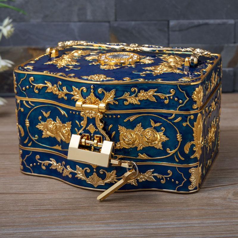 Elegant European-Style Multi-layer Jewelry Box for Weddings & Engagements