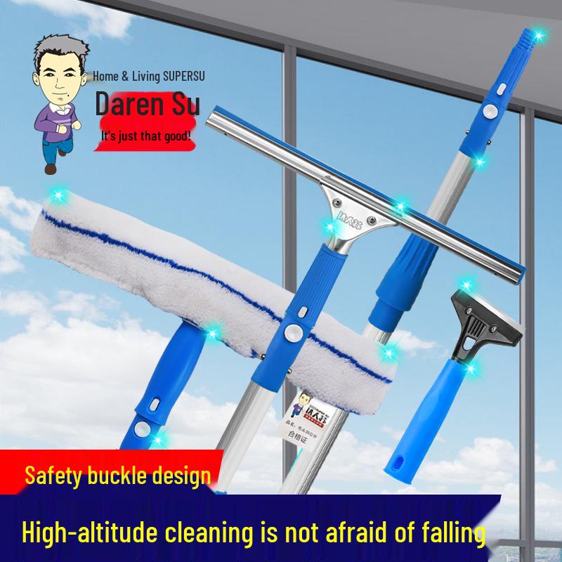 Household Window Cleaning Squeegee: Glass Wipe and Scraper Tool