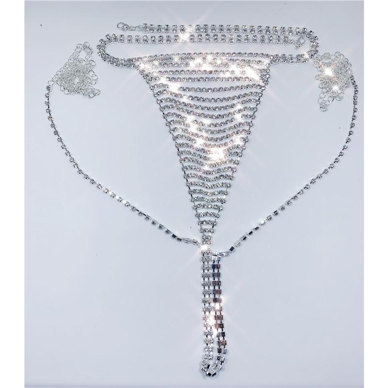 Neue Produkte, Europäische Und Amerikanische Mode Und Sexy Strass-Slips, Bikini-Körperkette, Nachtclub-Königin Strass-Tanga.