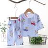 Summer Cotton Pajama Set Thin Air Conditioning Wear for Kids Baby Home Loungewear