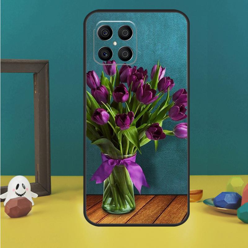 Spring Tulips Flower Case For Honor 200 Pro X9b X9a X8b X8a X8 X9 X9c 50 70 90 Lite Honor Magic 5 6 7 Pro Cover