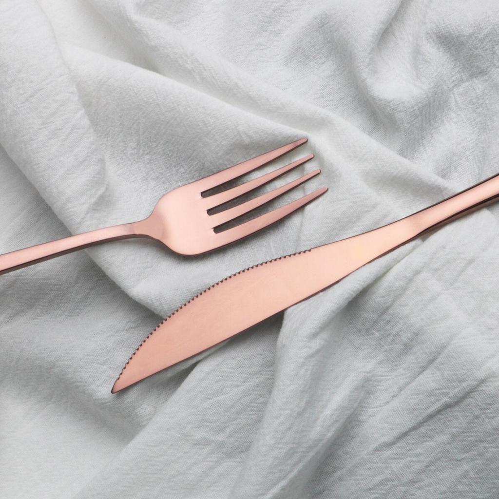 5/10/20-tlg. buntes Geschirr-Besteck-Set 304 Edelstahl-Besteck-Set Spiegelmesser Gabel Löffel Geschirr-Set Küchensilber