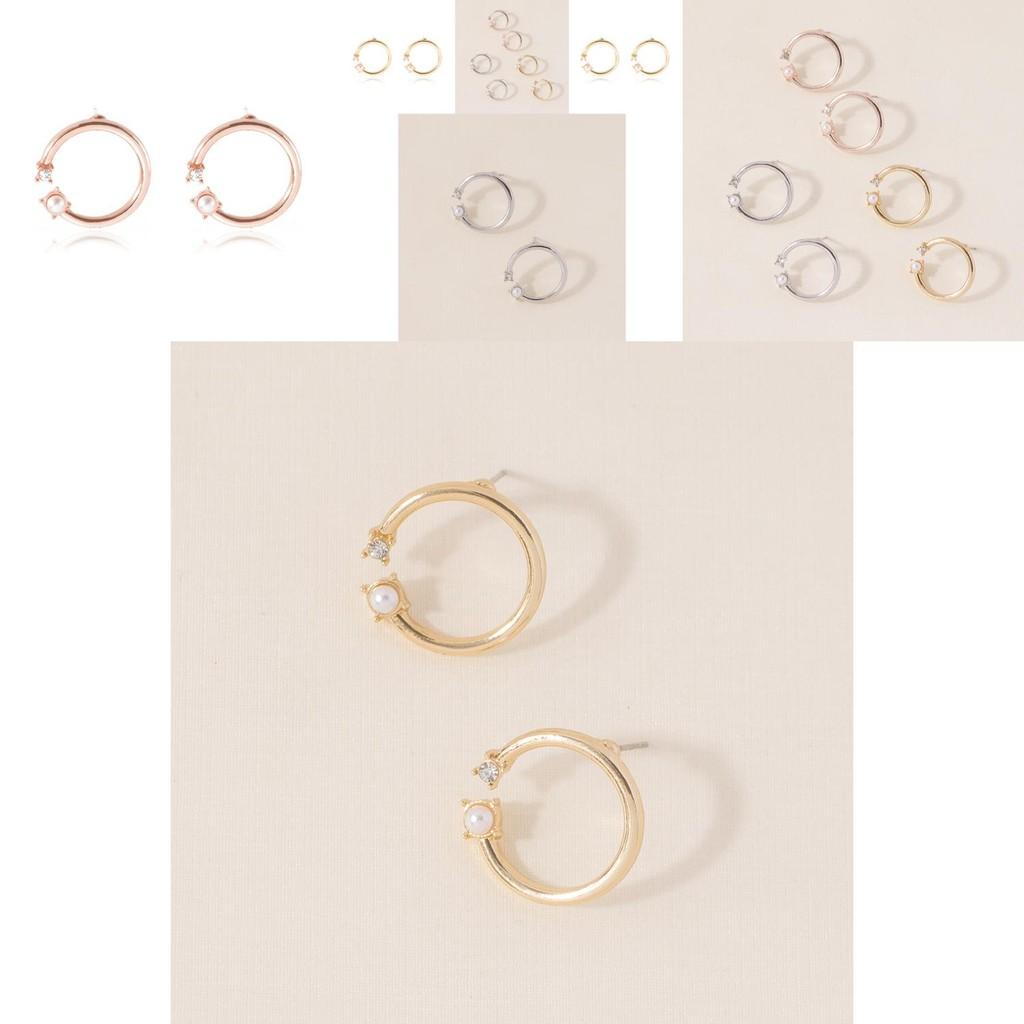 Stylish Round Pearl And Stud Earrings For Women Perfect For Weddings Birthdays And Anniversaries