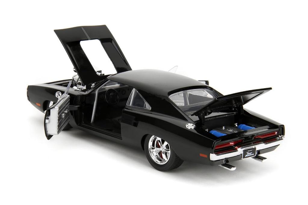 Jada Toys Fast & Furious Series 1/24 F&F Dodge Charger R/T Black with Dominic Figure (Finished)