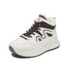 Women's Chunky Platform Snow Boots Non-Slip Short Ankle Booties Faux Fur Lining Running Walking Shoes Winter Warm Lace-Up Tennis Sneakers for Women