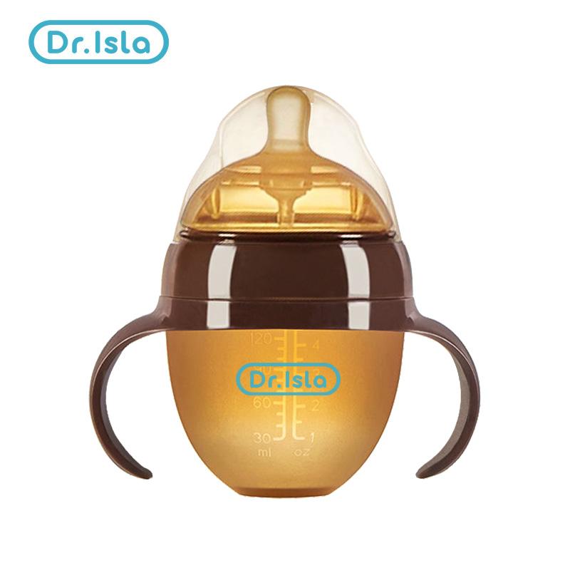 

Baby Feeding Bottle Non-Slip Silicone Newborn Milk Bottle With Handle Kids Drink Training Cup 150/250ml BPA Free