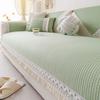 Summer Cool Doudou Simple Ice Silk Cool Sofa Cushion Grade Waffle Plaid Sofa Mat Cushion Cover Manufacturer