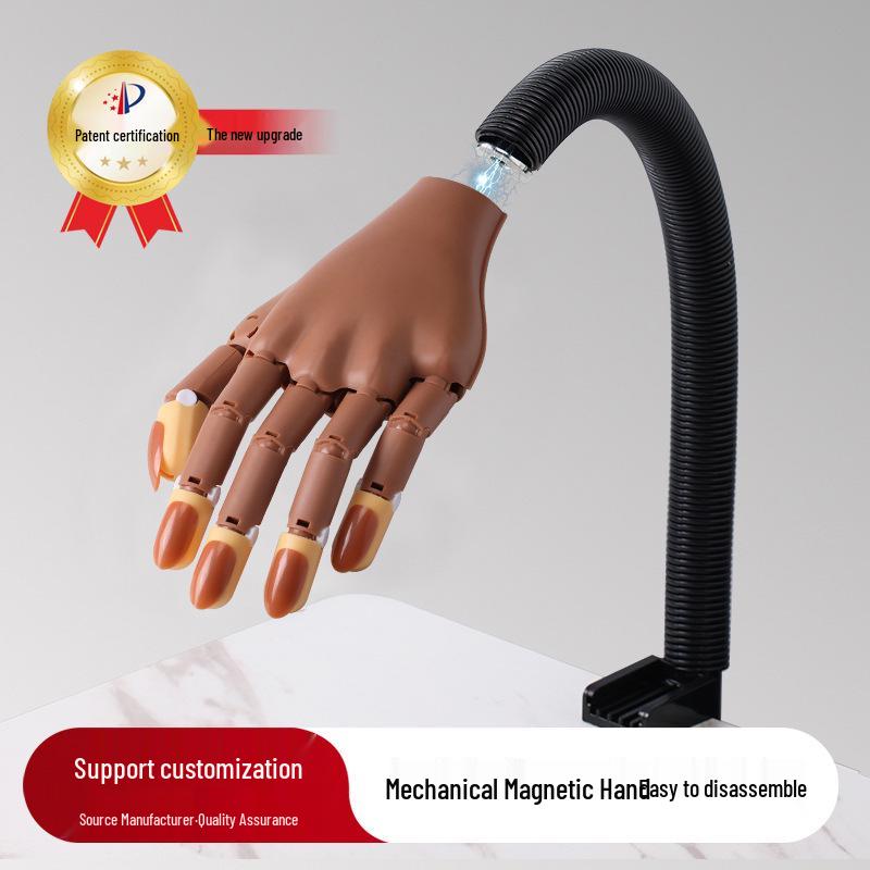 Магнитная механическая тренировочная рука с регулируемыми суставами для нейл-арта