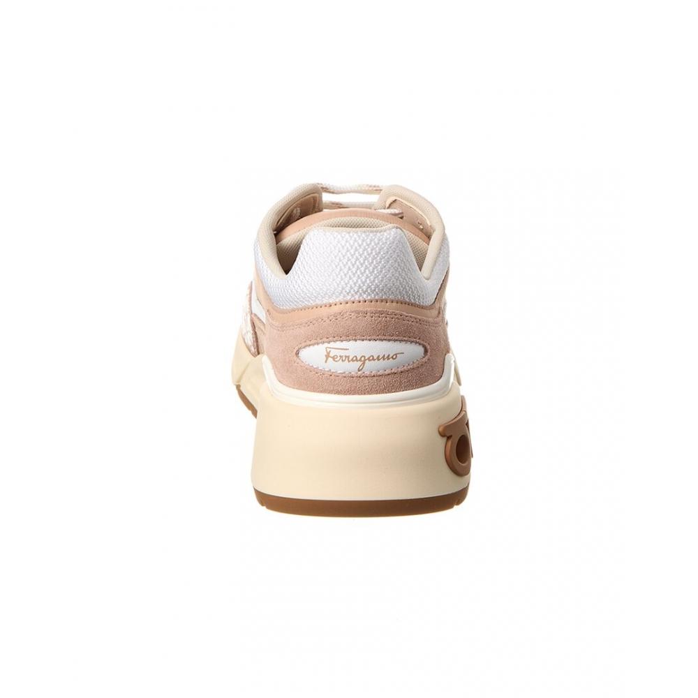 Salvatore Ferragamo Ferragamo Cosma Low Leather Sneaker Beige