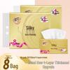 Gentle Breeze Silk Soft 4-Ply Facial Tissues, 100 Sheets/Pack, 8 Packs/Bundle - S Size Napkins