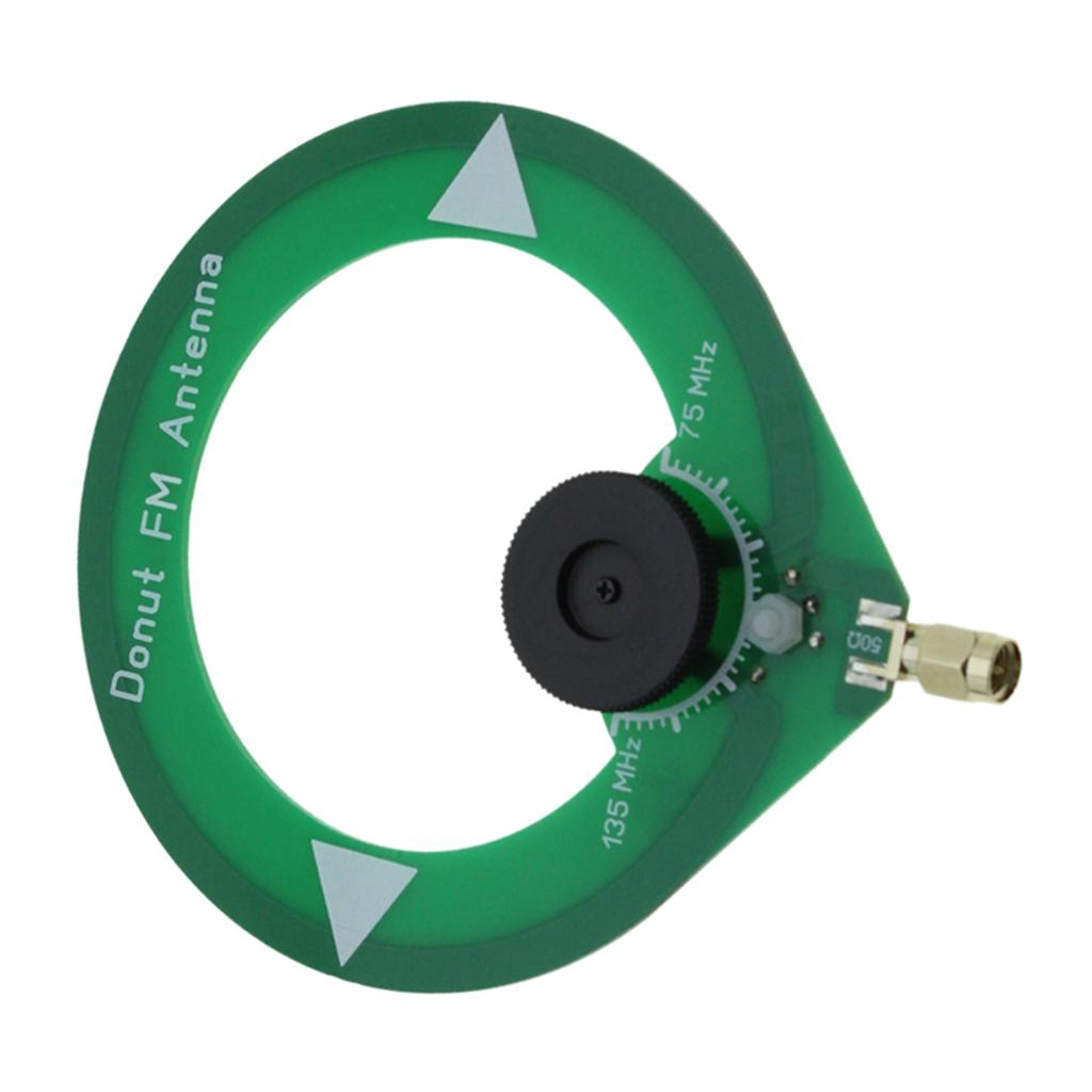 AA58 Donut FM Antenna 75M-135MHz FM Antenna SMA Male Interface Mini Loop Antenna