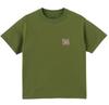 Casual Box Logo and Face Short Sleeve Olive X-girl Tee, Women's,