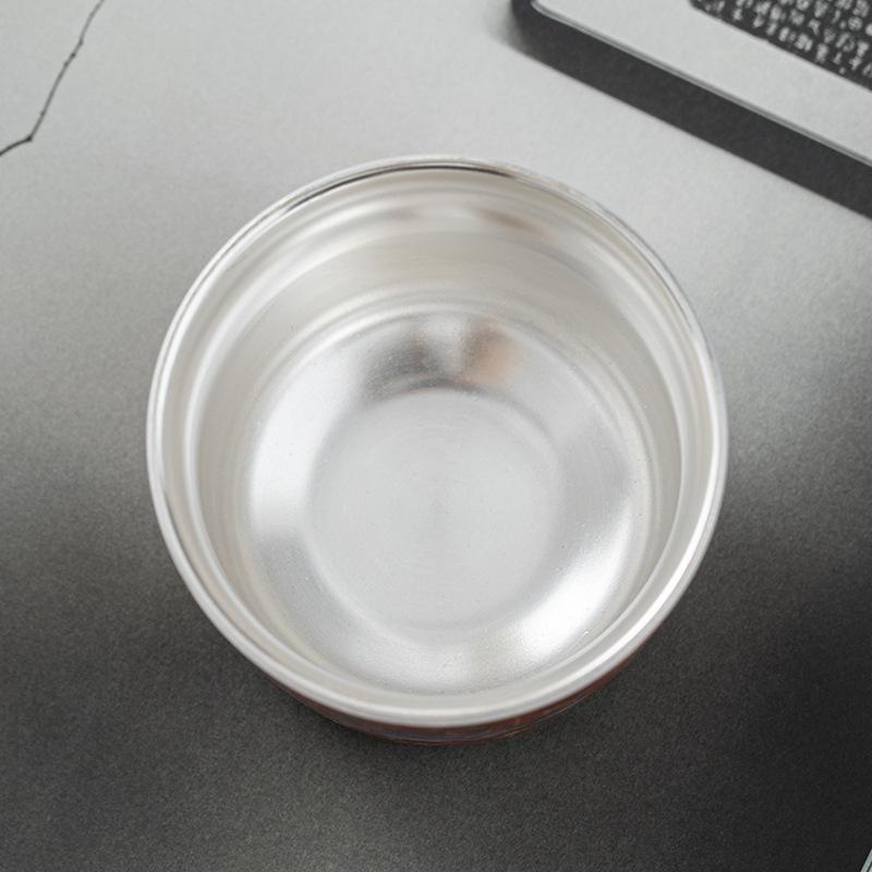Enamel Crane 999 Pure Silver Inner Liner Tasting Kung Fu Tea Cup Gift Box Set Can Be Gold Stamped with LOGO