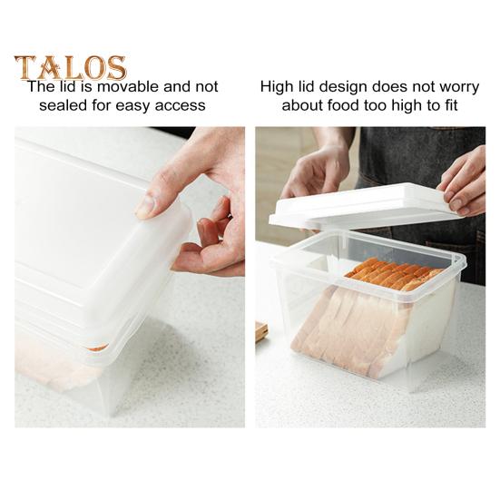 Bread Storage Box 3.4L Capacity Airtight Bread Container for Kitchen Counter Large Sandwich Holder BPA-Free Bread Keeper with Airtight Lid Stackable