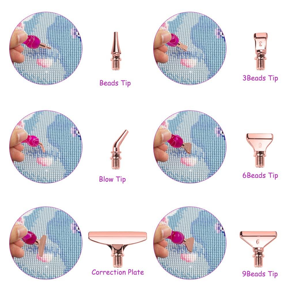 Diamond Painting Pen SENHAI Diamond Painting Pen Accessory Tool Kit with Stainless Steel Metal Tip Diamond Art Pen for 5D Diamond Painting DIY Arts