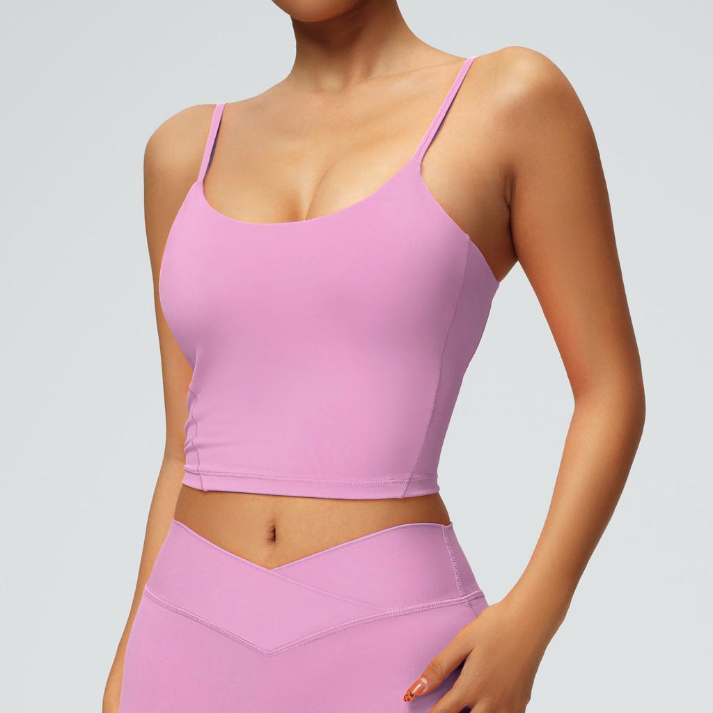 Nylon Sports Vest With Removable Padding For Gym And Yoga Practice For Women