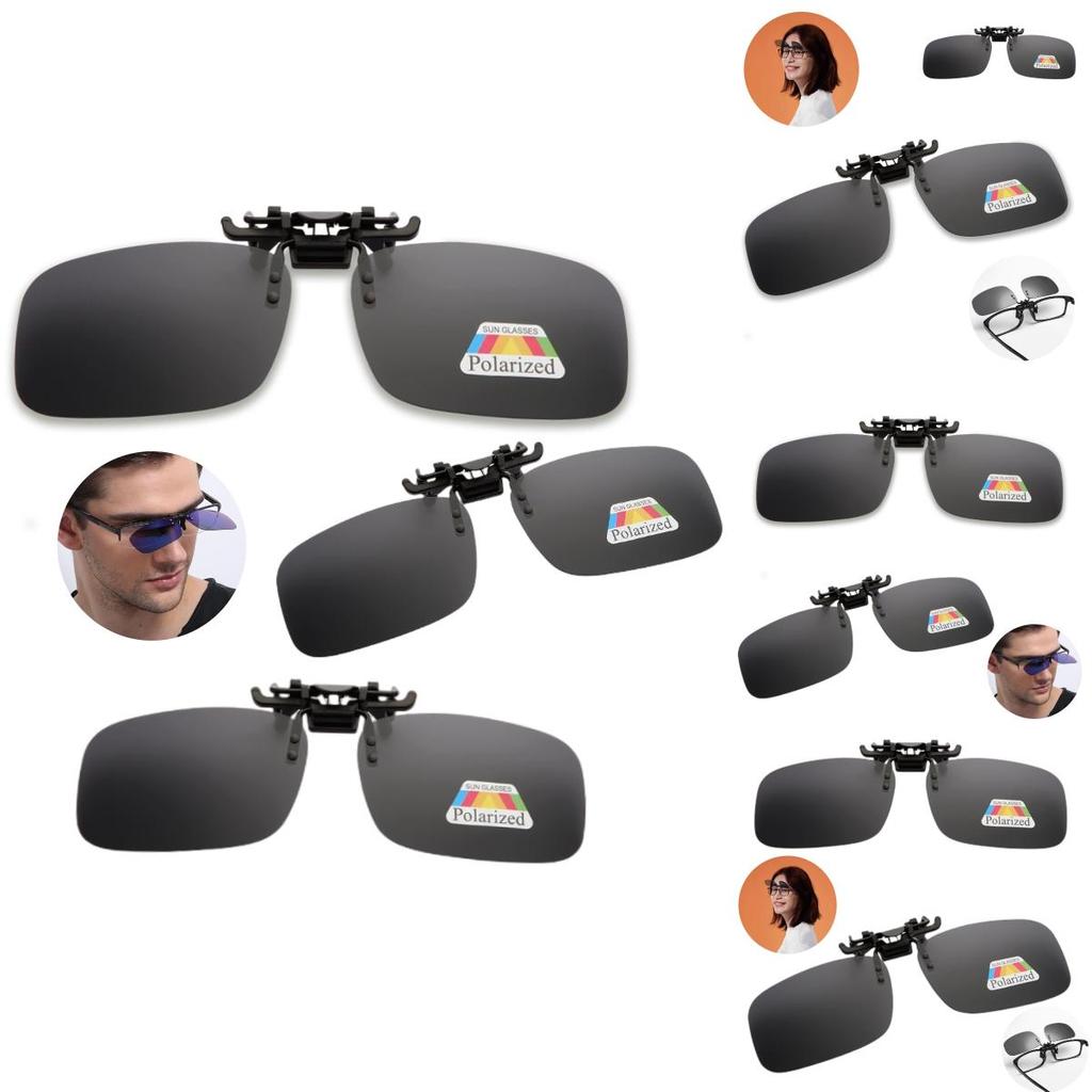 Polarized Flip-up Clip-on Sunglasses For Men And Women, Tac Lens, Uv400 Protection