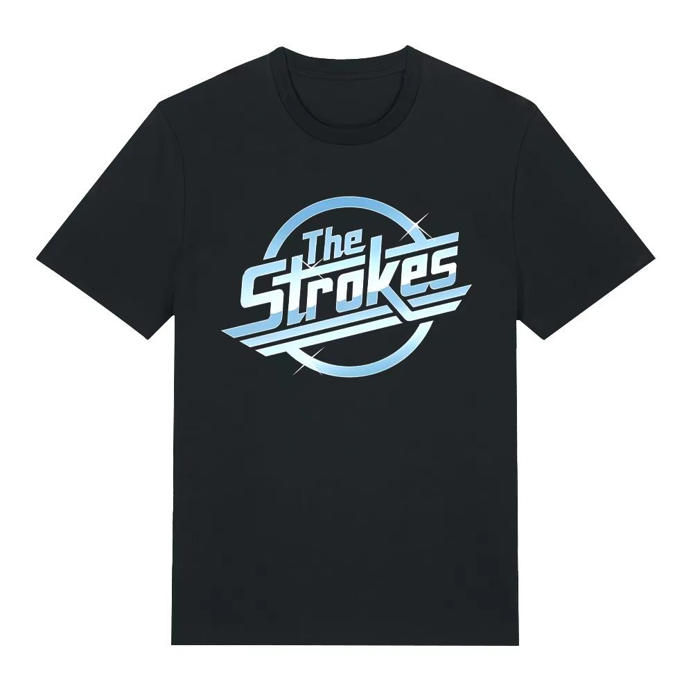 The Strokes Rock Band Logo T Shirts The Strokes Merch Tshirts Vintage Fashion Print Male Clothes Unisex Cotton Short Sleeve Tee S