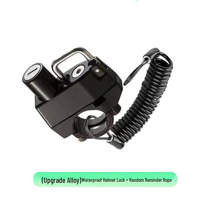 Universal Electric Vehicle Helmet Lock with Key Hook for Motorcycle Safety