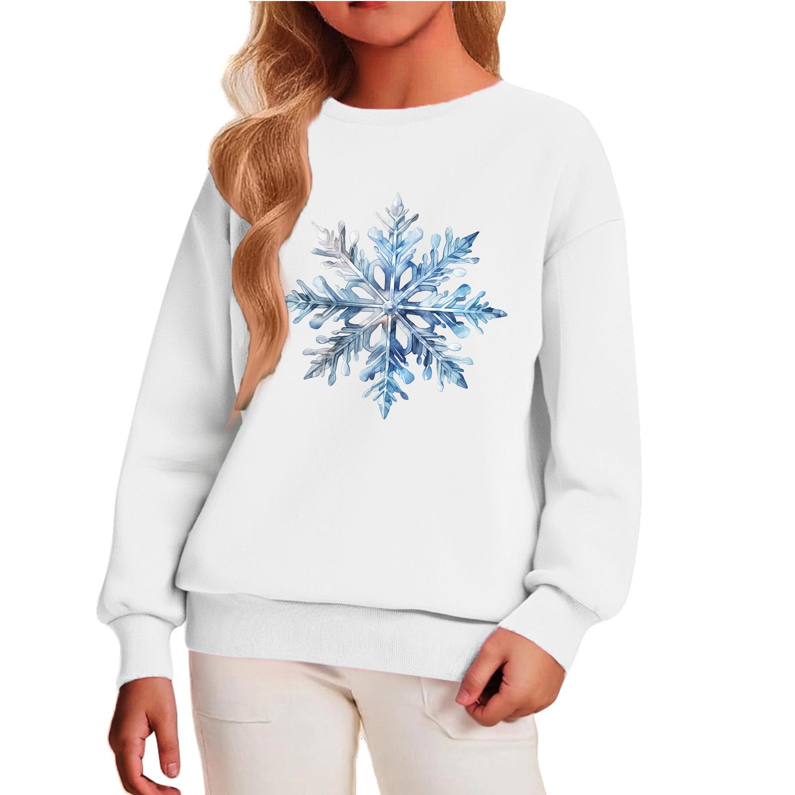 

Детский повседневный пуловер с круглым вырезом и принтом, с длинными рукавами и капюшоном 160 белый