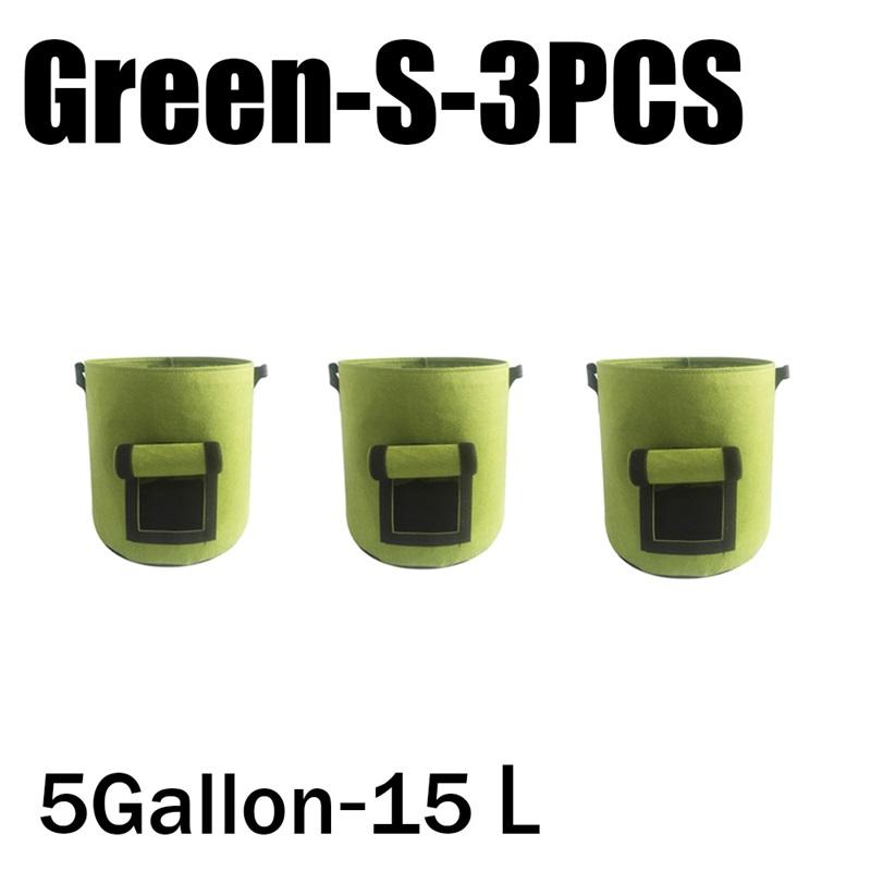 3Styles Felt Plant Grow Bags Nonwoven Fabric Garden Potato Pot Greenhouse Vegetable Growing Bags Moisturizing Vertical Tools